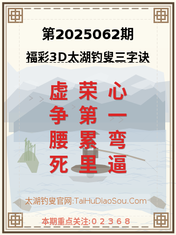 第2025062期太湖钓叟字谜