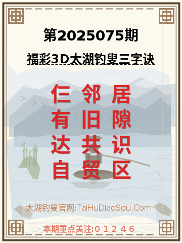 第2025075期太湖钓叟字谜