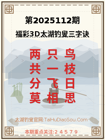 第2025112期太湖钓叟字谜