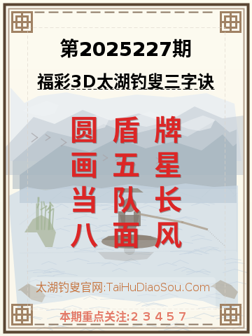 第2025227期太湖钓叟字谜