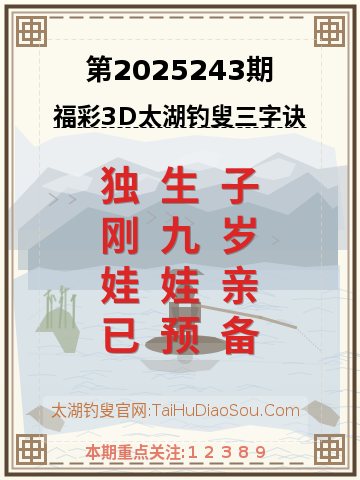 第2025243期太湖钓叟字谜