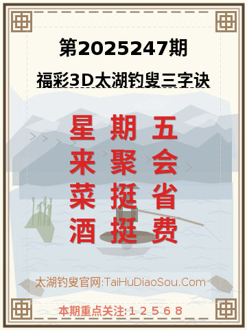 第2025247期太湖钓叟字谜