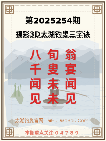第2025254期太湖钓叟字谜