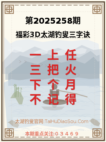 第2025258期太湖钓叟字谜