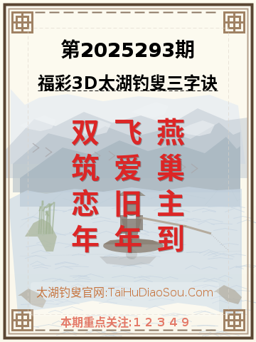 第2025293期太湖钓叟字谜