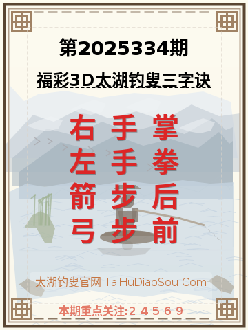 第2025334期太湖钓叟字谜