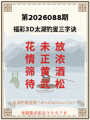 第2026088期太湖钓叟字谜