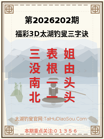 第2026202期太湖钓叟字谜